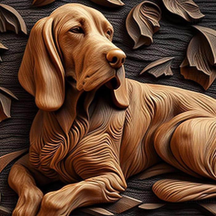 3D model Russian Hound dog (STL)